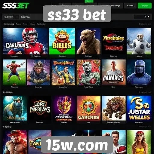 Variedade de jogos disponíveis em ss33 bet